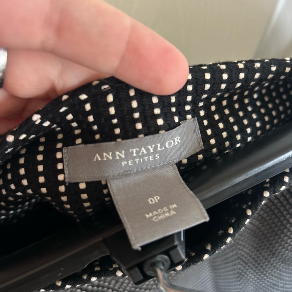 Ann Taylor Tweed Black and White Polka Dot Skirt - Picture 3 of 4